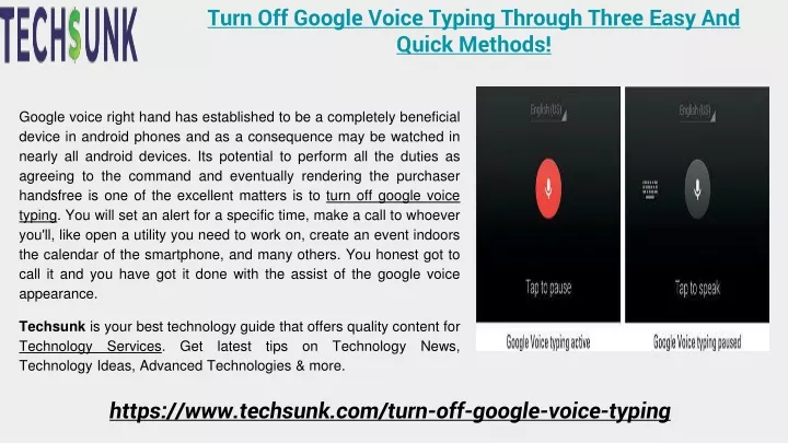 Ppt Turn Off Google Voice Typing Through Three Easy And Quick Methods Ppt Turn Off Google Voice Typing Through Three Easy And Quick Methods